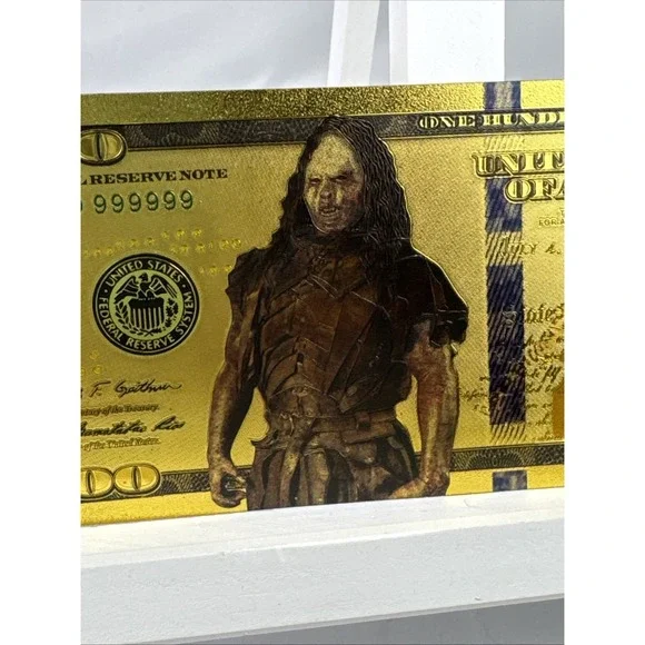 14 PCS Gold Foil $100 Lord of the Rings Collectible Dollar Bill Banknote Set COA